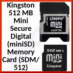 Kingston (SDM/512) 512 MB Mini Secure Digital (miniSD) Memory Card